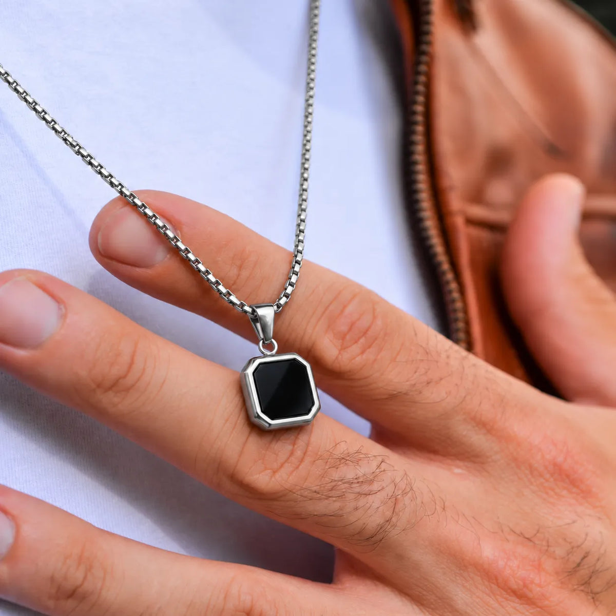 Blackbox Silver Men's Chian Pendant
