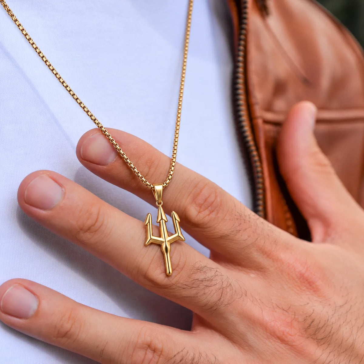 Thrishul Gold Men's Pendant Chain