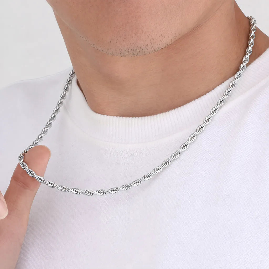 Rope Silver Men's Chain