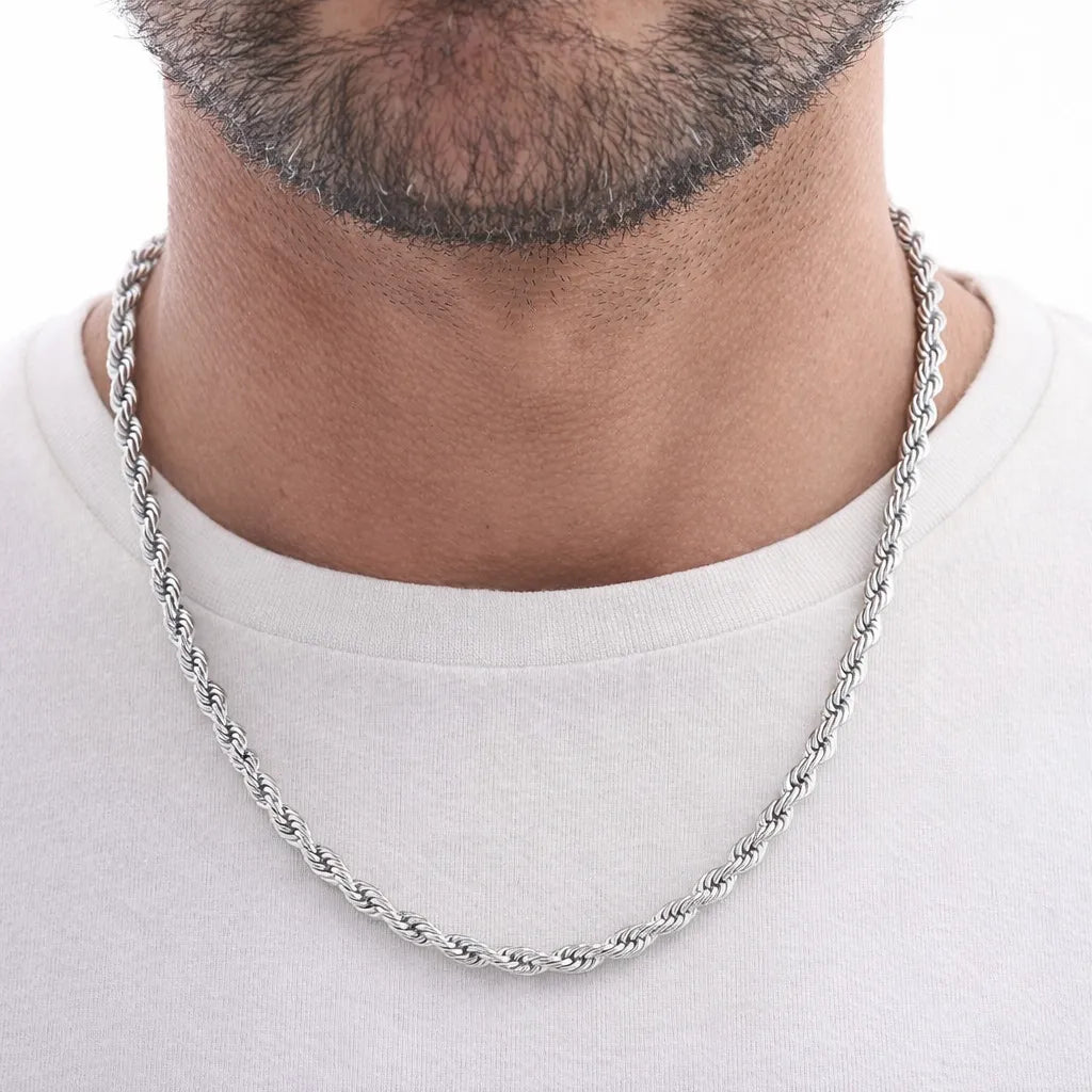 Rope Silver Men's Chain