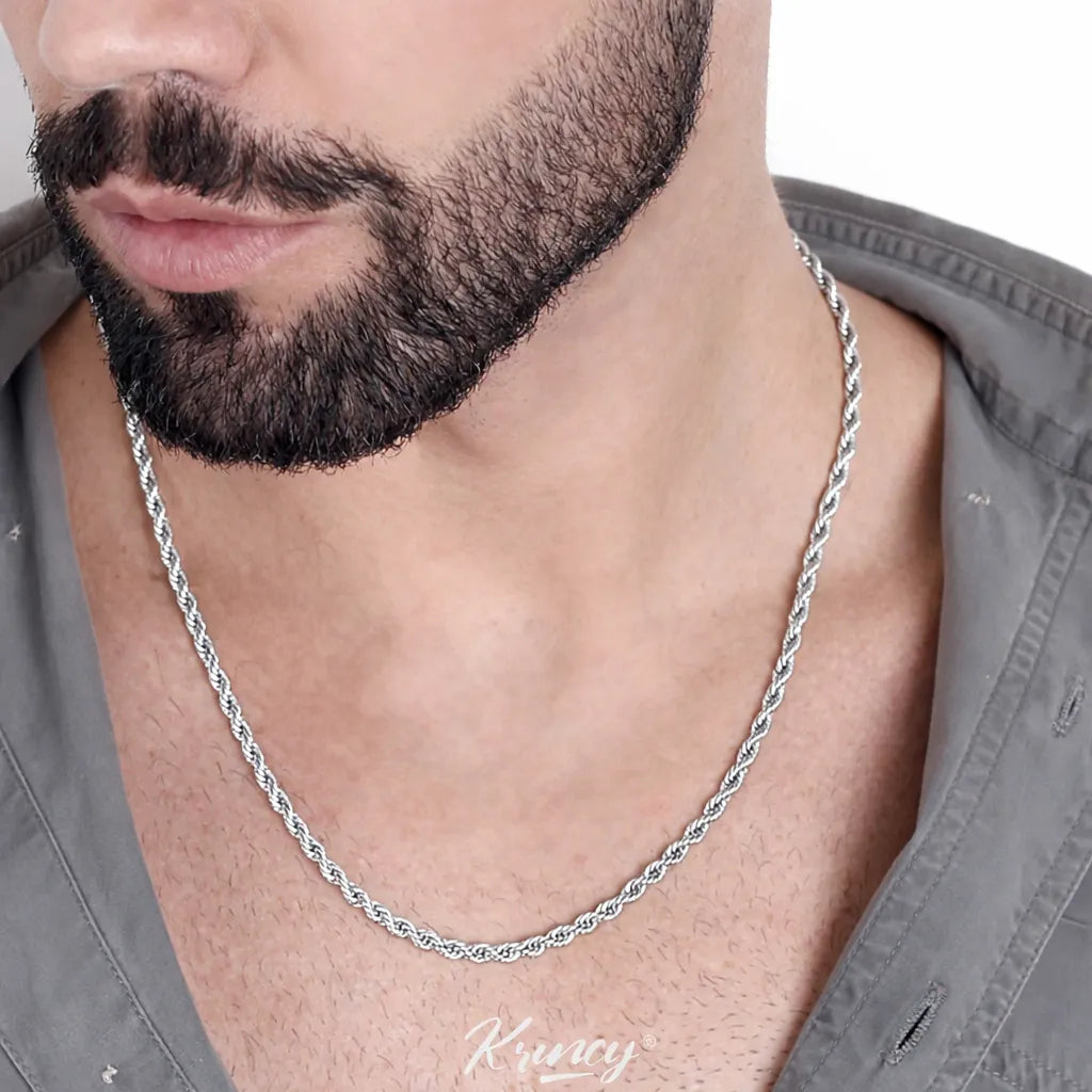 Rope Silver Men's Chain