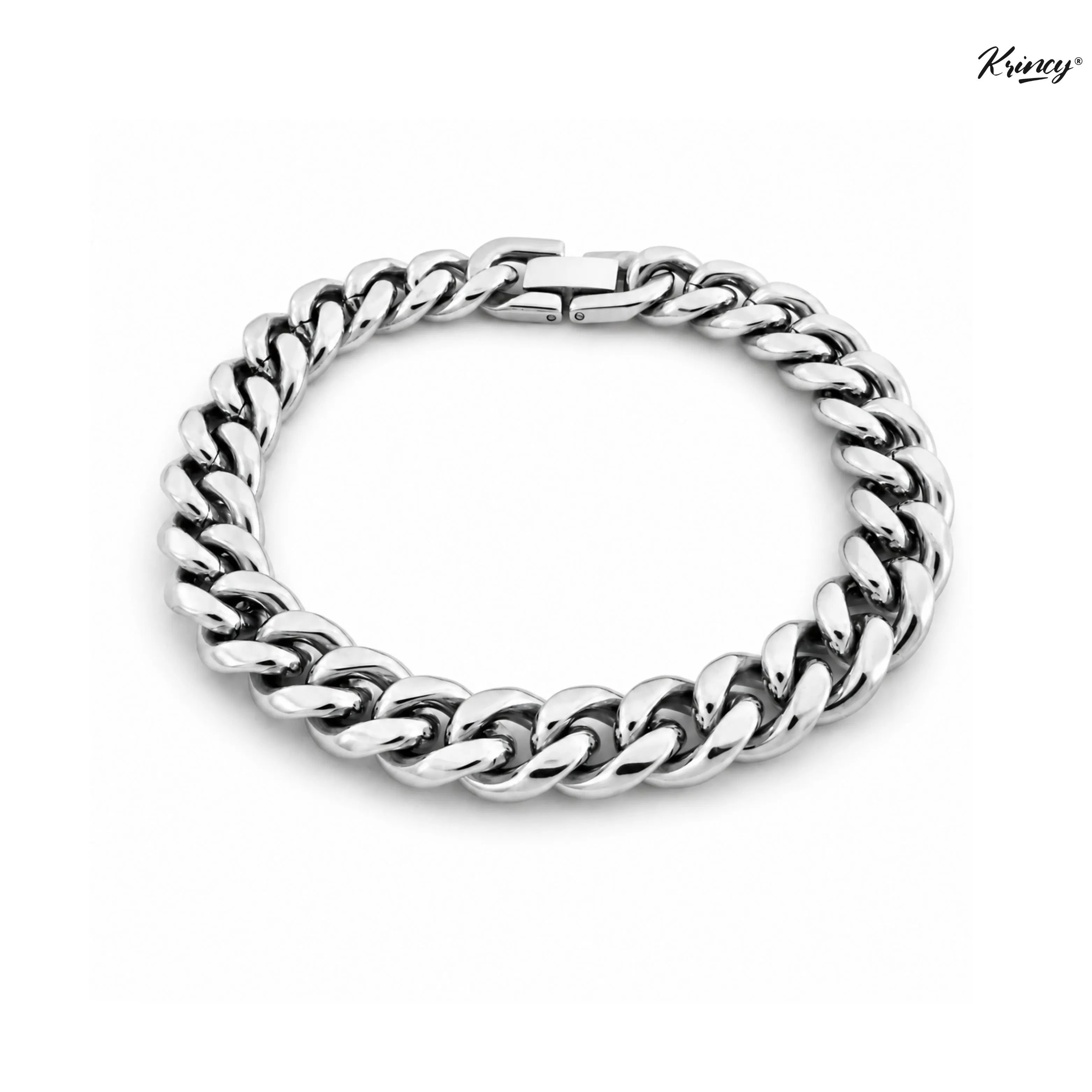 Cuban Silver Men's Chain Bracelet