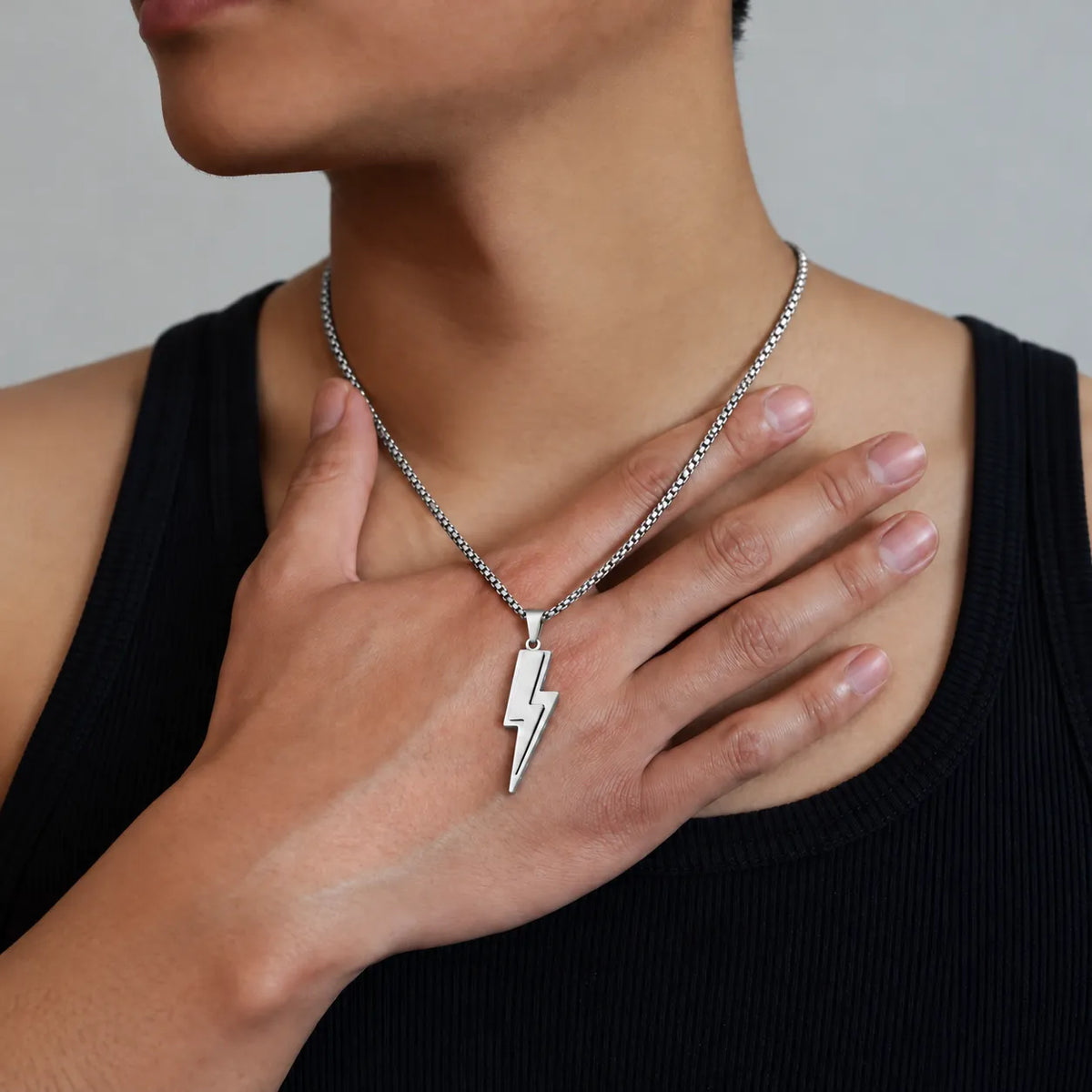 Thunder Silver Men's Chain Pendant