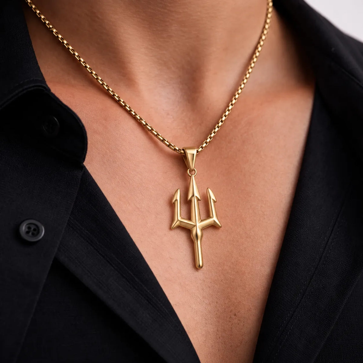 Thrishul Gold Men's Pendant Chain