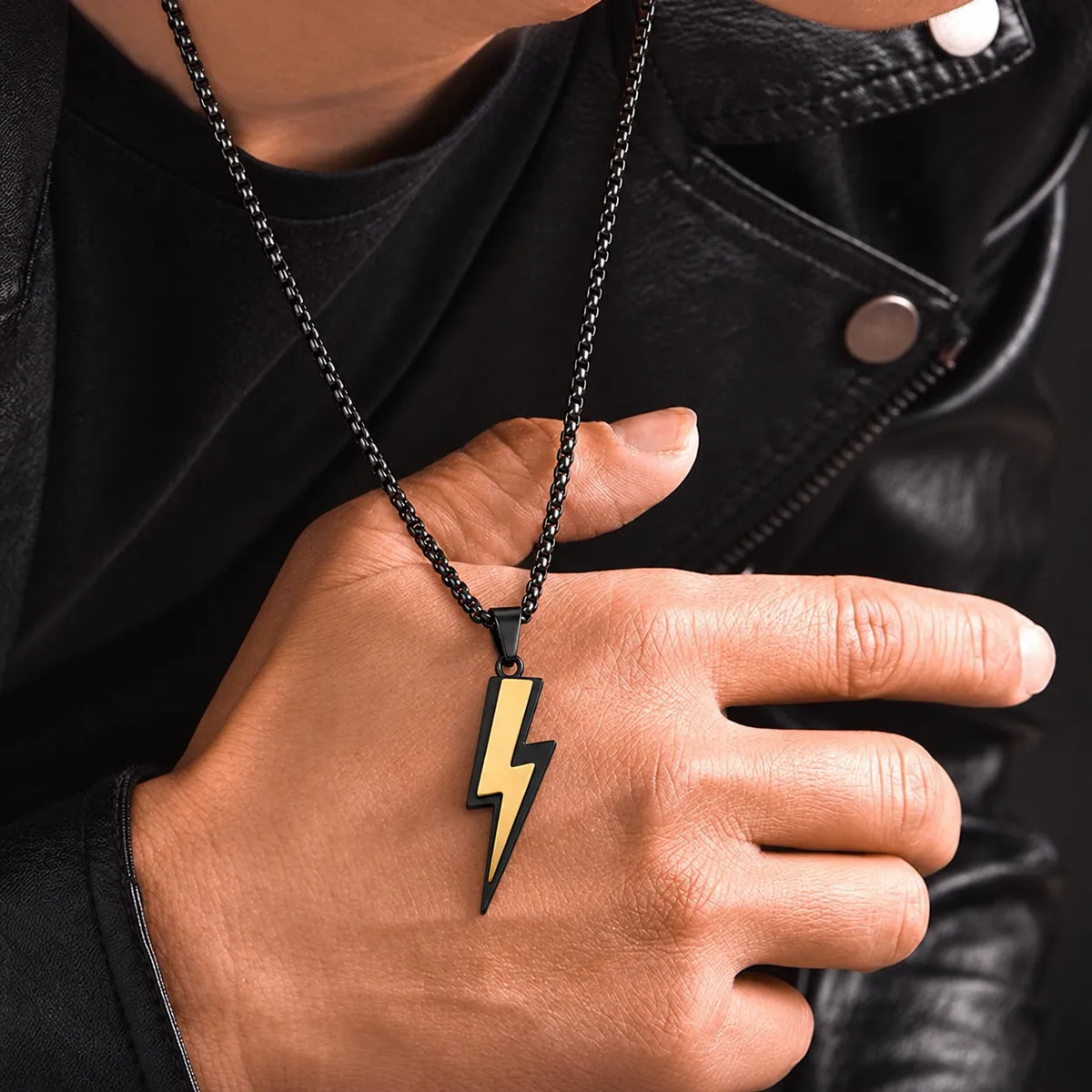 Black Electro Men's Chain Pendant