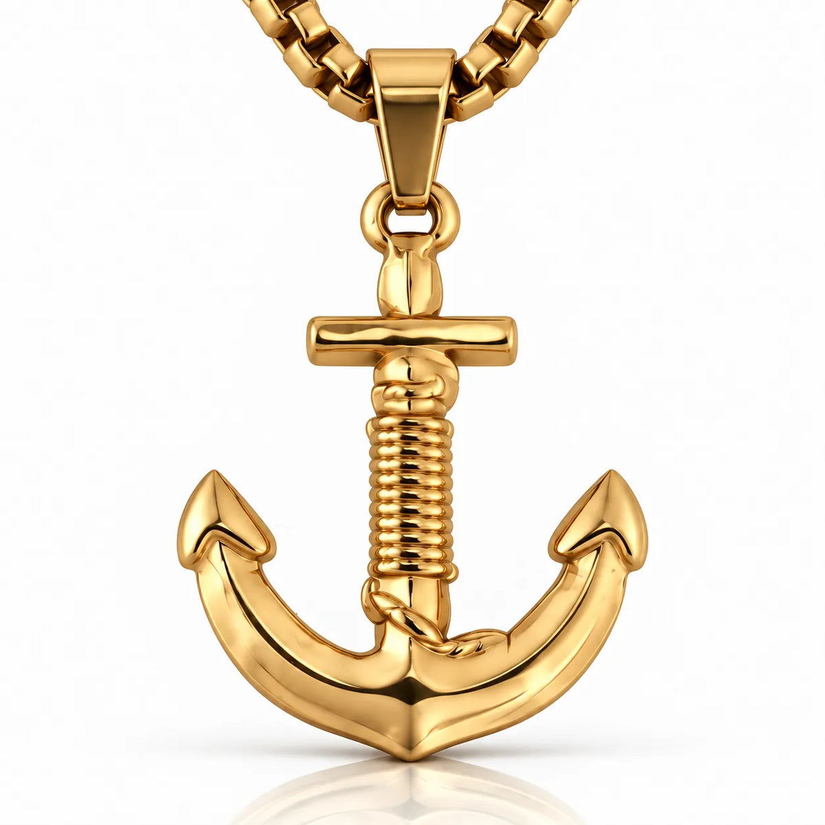 Anchor Gold Men's Chain Pendant