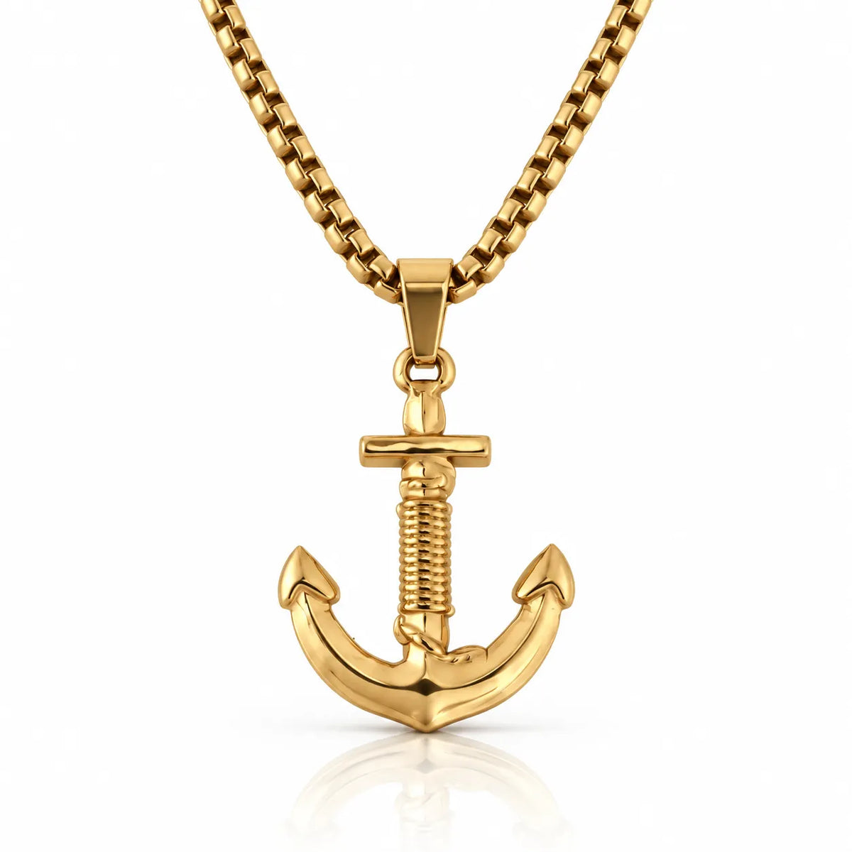 Anchor Gold Men's Chain Pendant