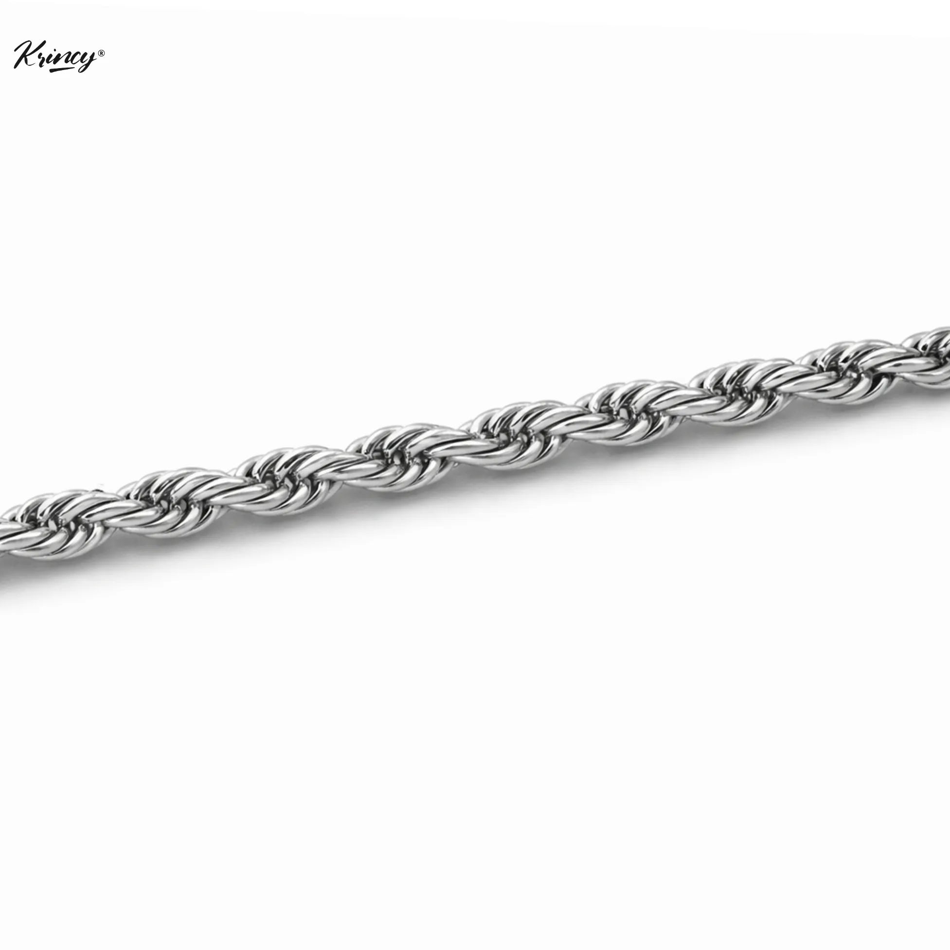 Rope Silver Men's Chain Bracelet